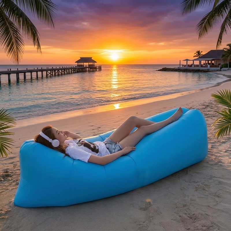 Pool Lounger Inflatable - Portable Inflatable Air Sofa, Fast Inflate