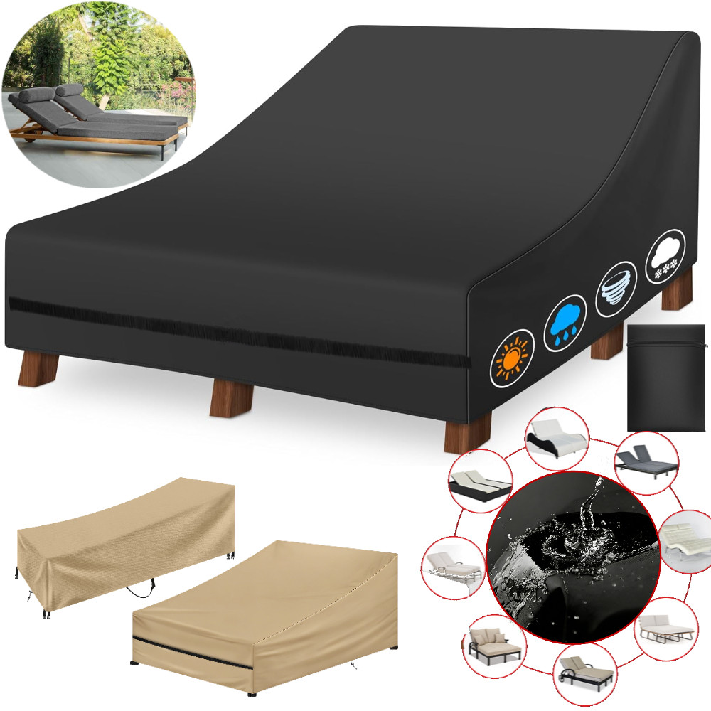 Pool Cover Waterproof - Waterproof Double/Single Wide Patio Chaise Lounge