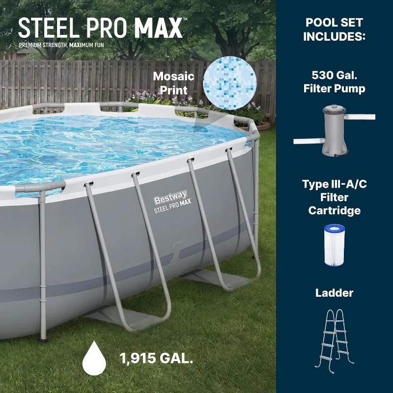 Bestway Steel Pro MAX 14ft x 8 - Pool Ladder Above Ground ulasan dan harga