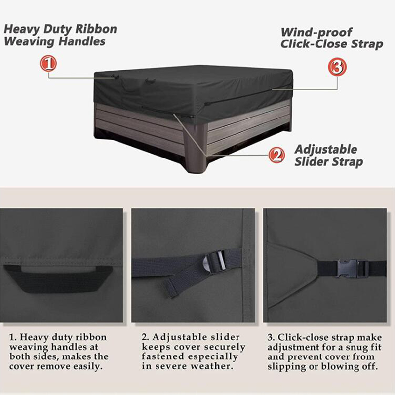 Square Spa Hot Tub Dust Cover  - Pool Cover Waterproof ulasan dan harga