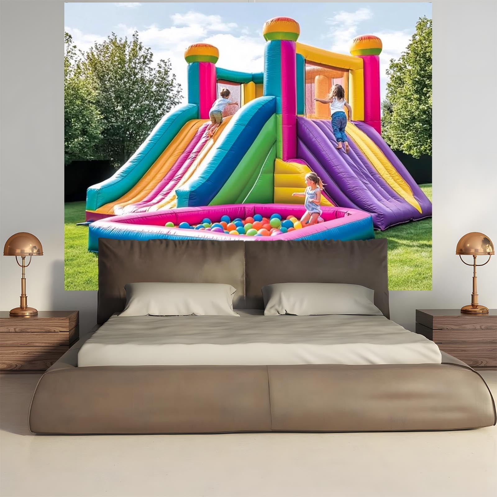 1pc lively inflatable playgrou - Water Slide Inflatable ulasan dan harga