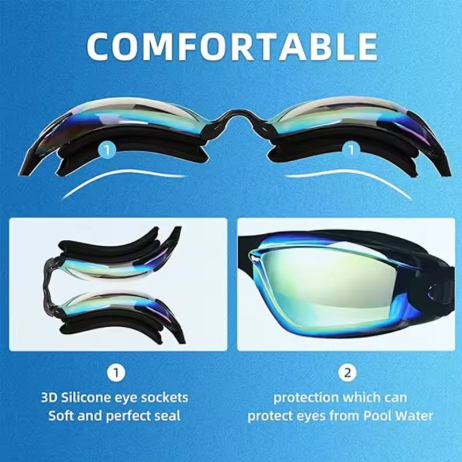 Swimming Goggles for Adults, A - Swim Goggles Anti Fog Uv ulasan dan harga