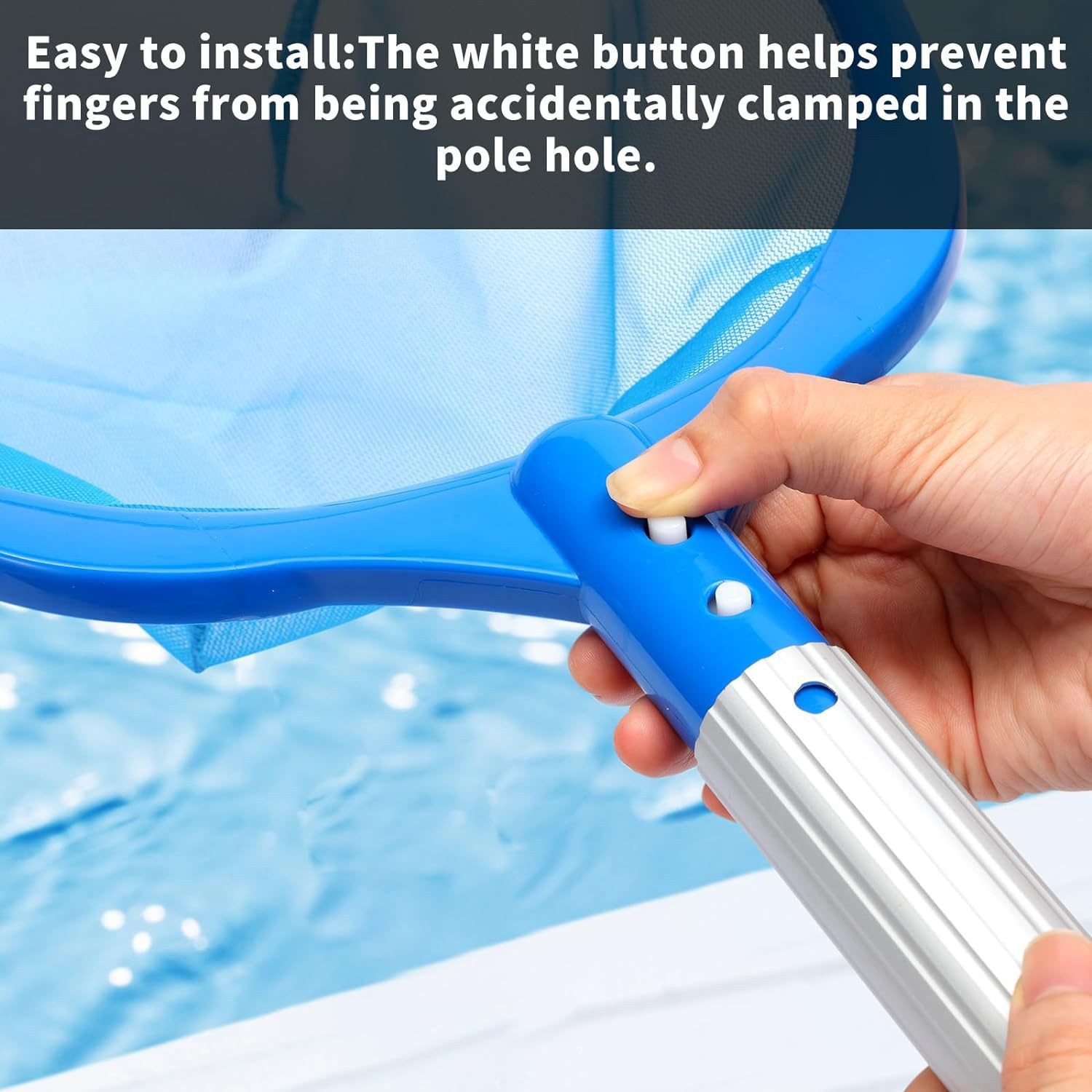 Blue Pool Skimmer Net - Effici - Pool Skimmer Net ulasan dan harga