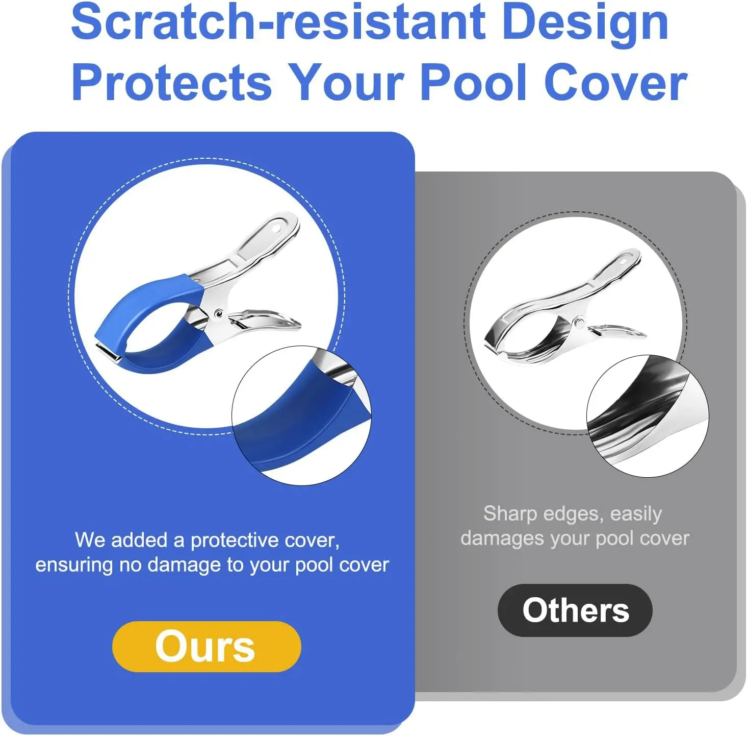 6/12Pcs Pool Cover Clips Stain - Pool Ladder Above Ground ulasan dan harga