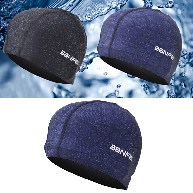 Fabric Swimming Cap Men Women  - Pool Cover Waterproof ulasan dan harga