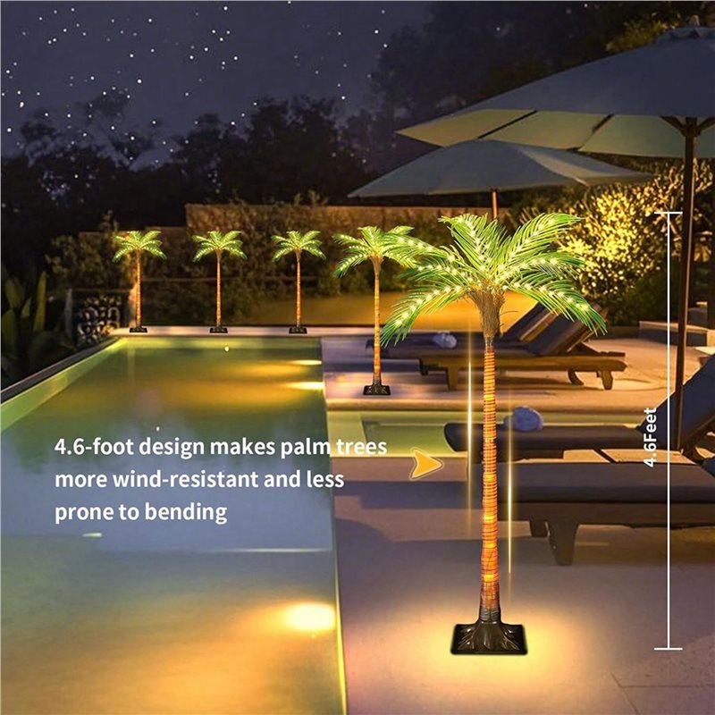 ABRW-Solar Palm Tree Lights Wi - Pool Light Solar Rechargeable ulasan dan harga