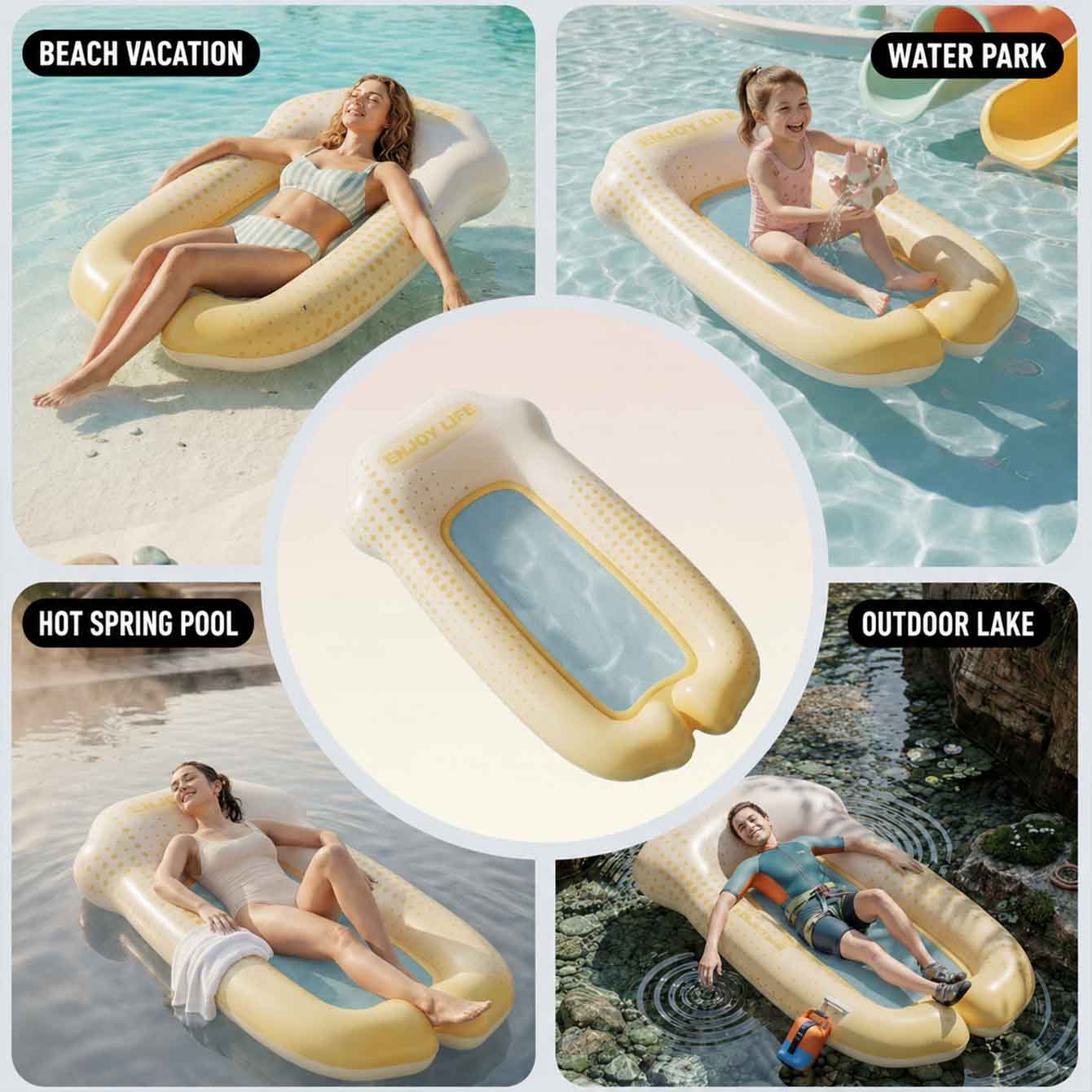 Inflatable Water Hammock Pool  - Pool Lounger Inflatable ulasan dan harga