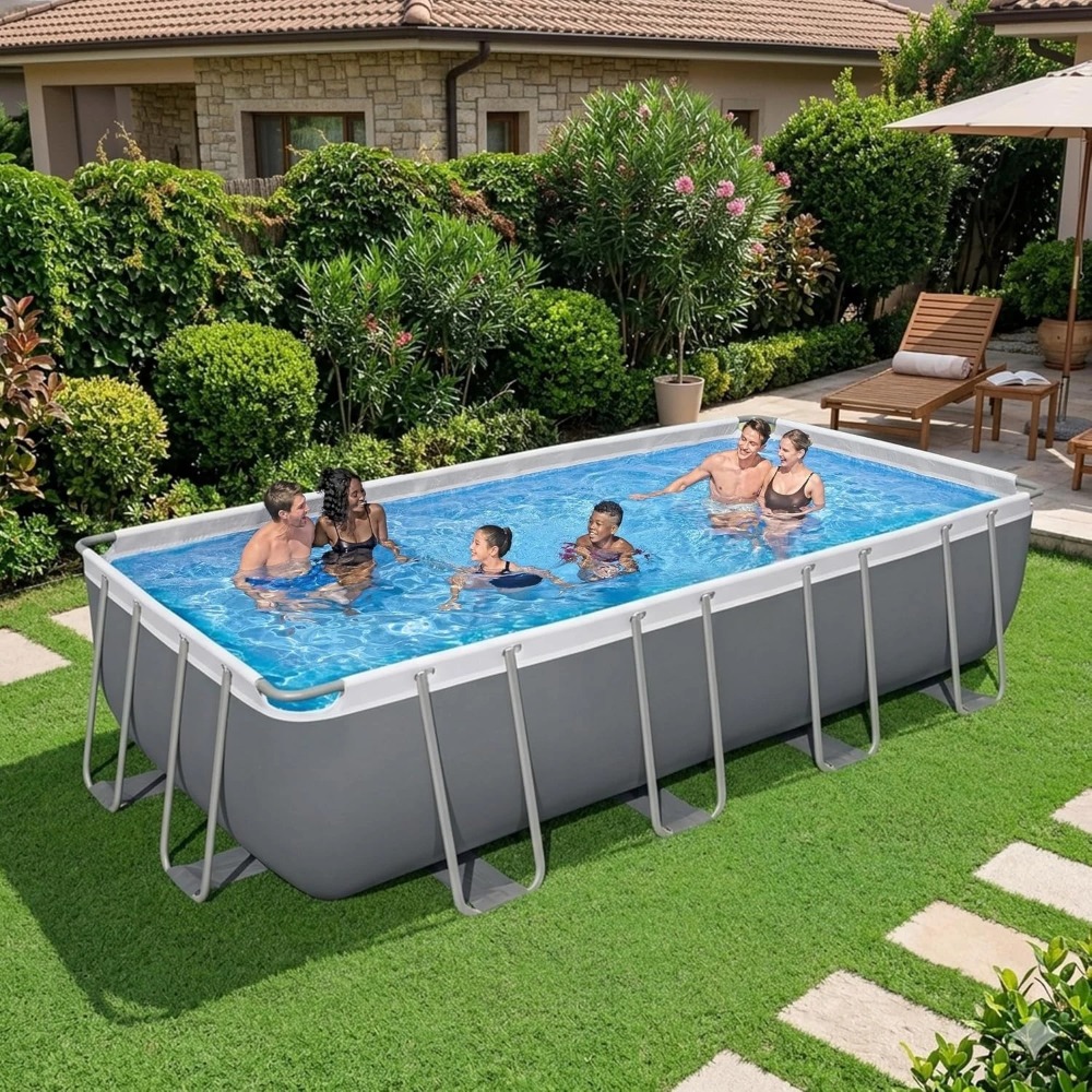 Rectangular Metal Frame Above  - Pool Ladder Above Ground ulasan dan harga